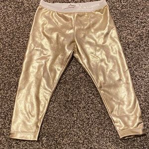Oh Baby gold metallic leggings
